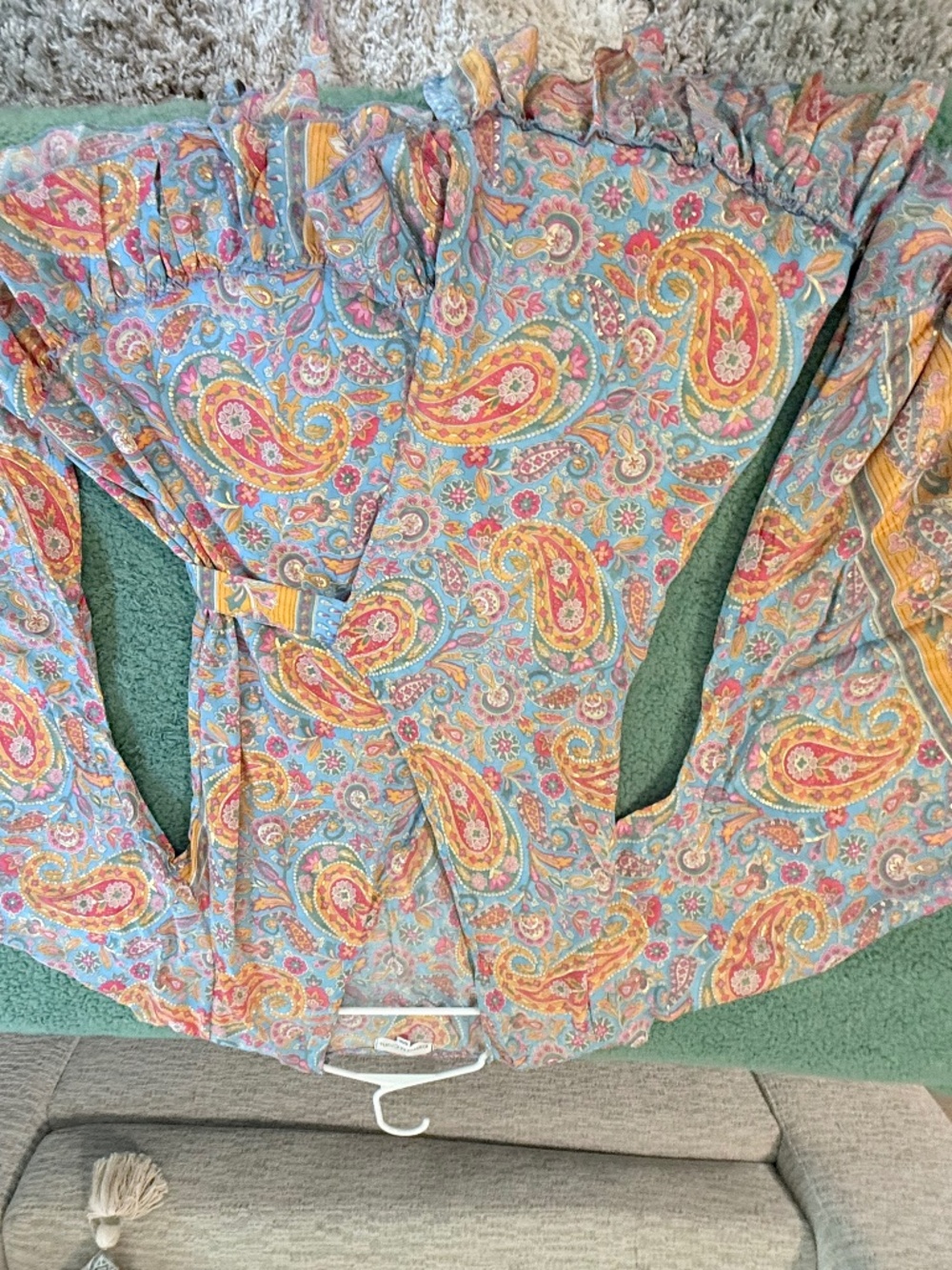 Karma Nepal Craft brand recycled plant silk wrap dress
